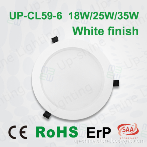 Hot sales commercial China factory Up-shine CE RoHS SAA approved 5 yrs warranty varies cut out sizes led downlight 18w